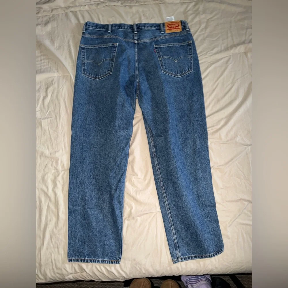 Men's Straight-Fit Denim Jeans in Classic Blue - Picture 2 of 3